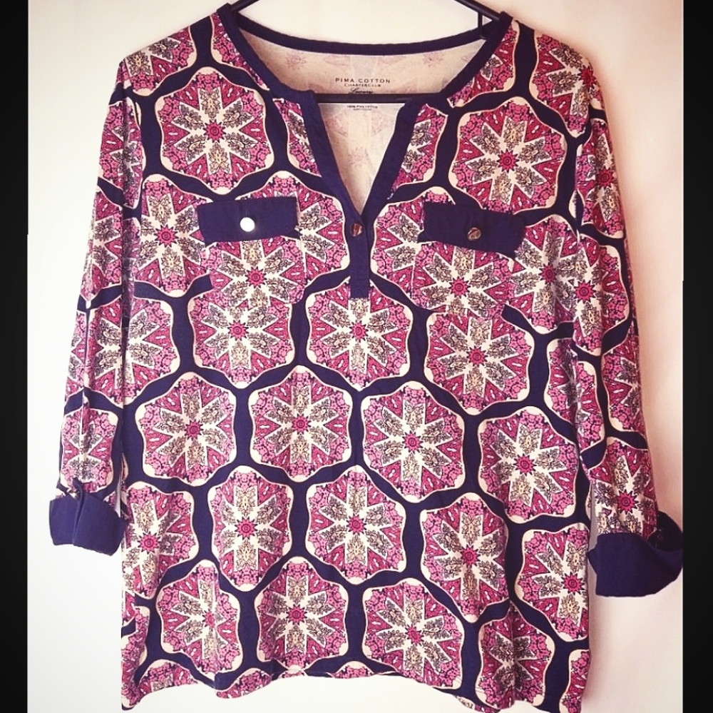 Pima Cotton Charter Club Luxury Blouse